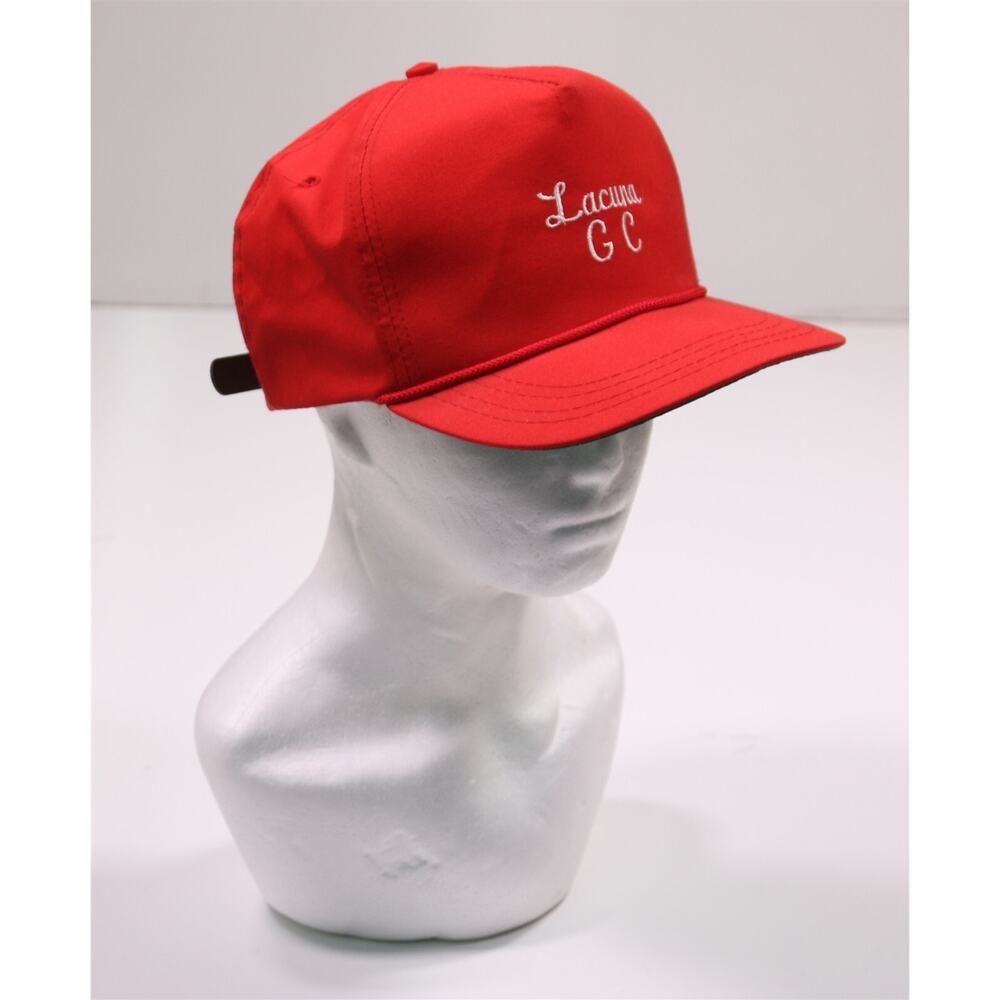 Lacuna Golf Country Club Rope Hat Palm Beach FL Vintage 80s Snapback Cap